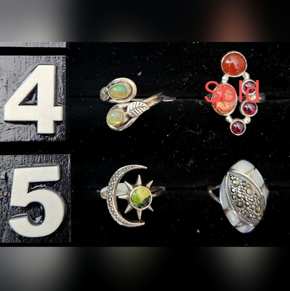 NEW Size 5.5 Genuine Sterling Silver Rings - Picture 4 of 10